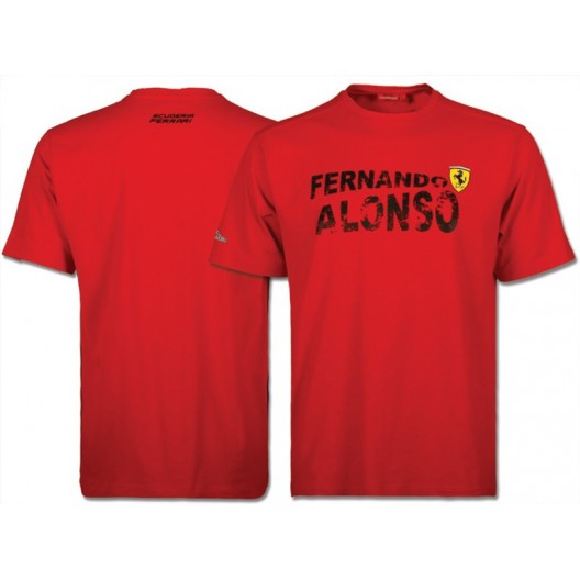 Chemisette Rouge avec le Nom de FERNANDO ALONSO