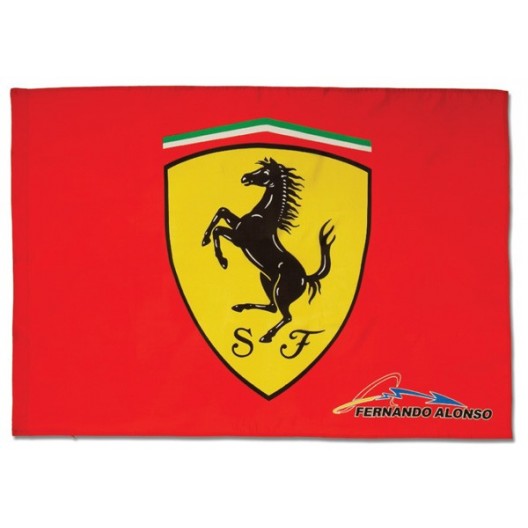 Fernando Alonso Ferrari Scudetto Flag